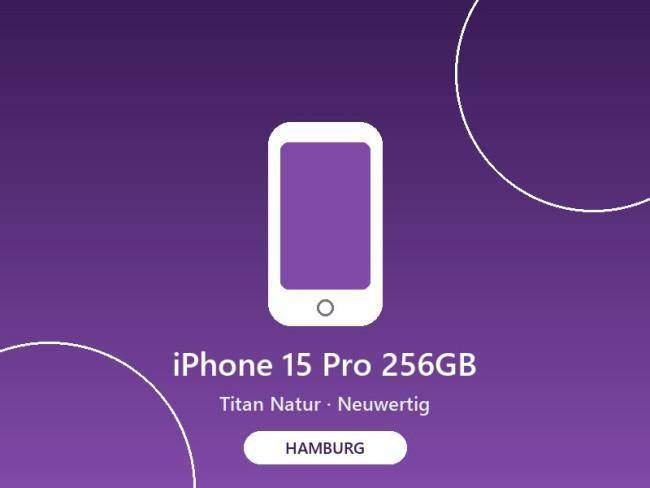 iPhone 15 Pro 256 GB Titan Natur — neuwertig, OVP, Rechnung, 96% Akku